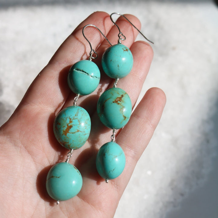 Turquoise Triple Drop Earrings // One of a Kind