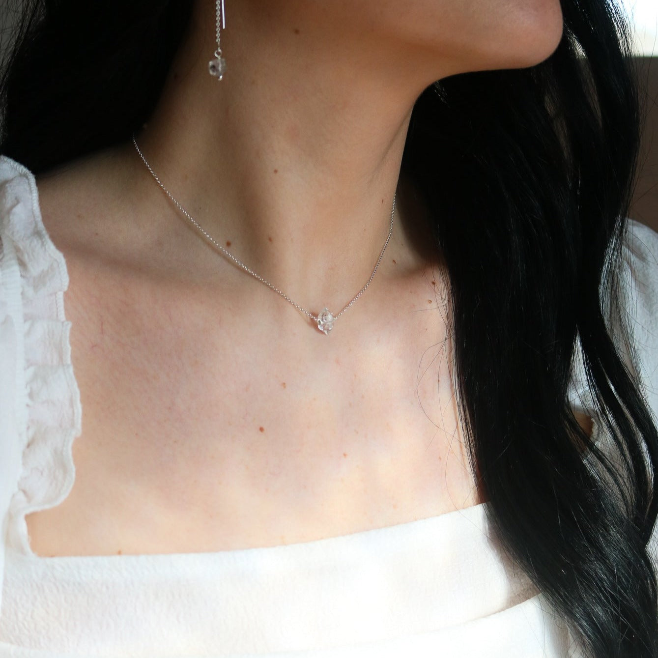 Herkimer Diamond Necklace — Hadley Chloe
