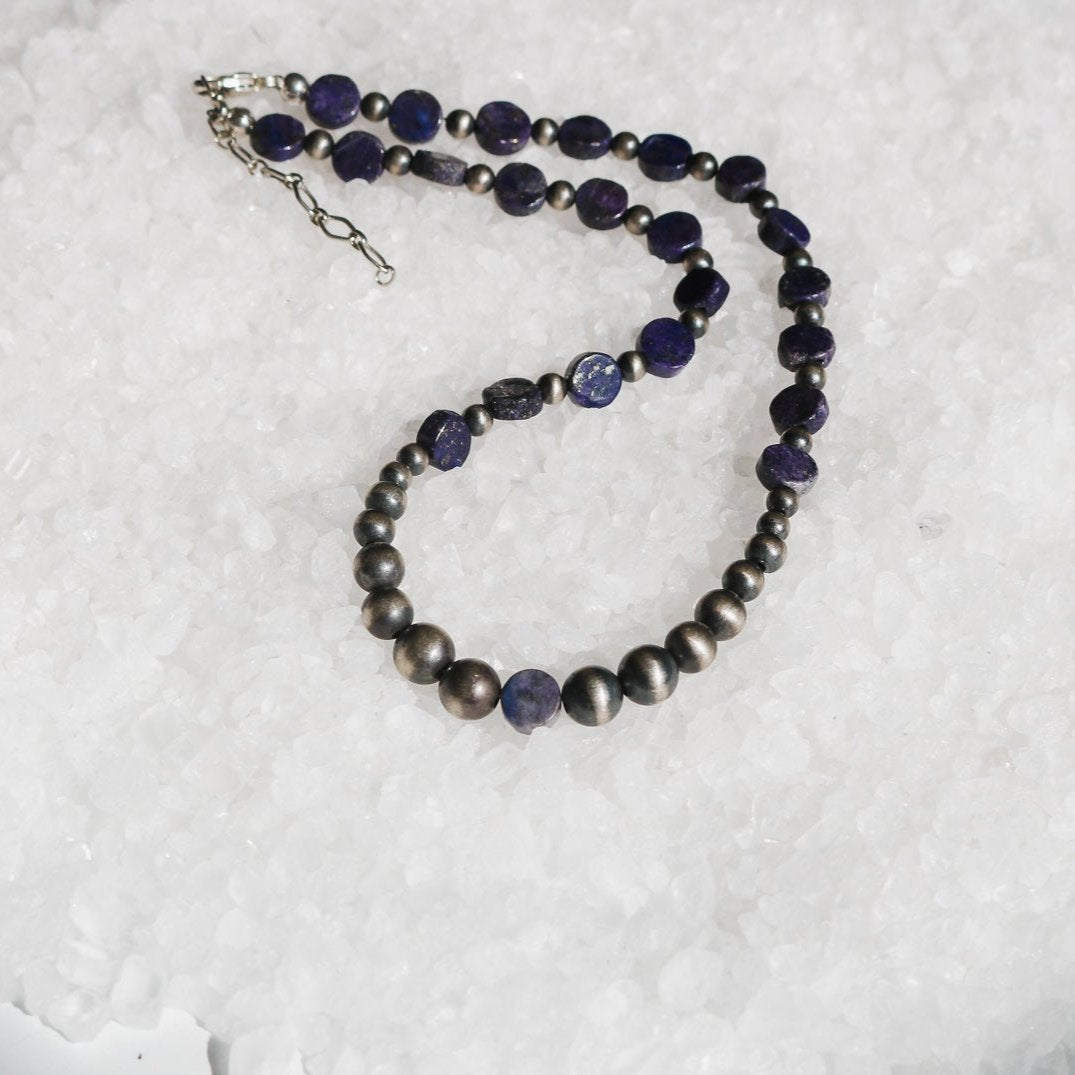 Lapis Lazuli + Navajo Pearl Choker // One of a Kind