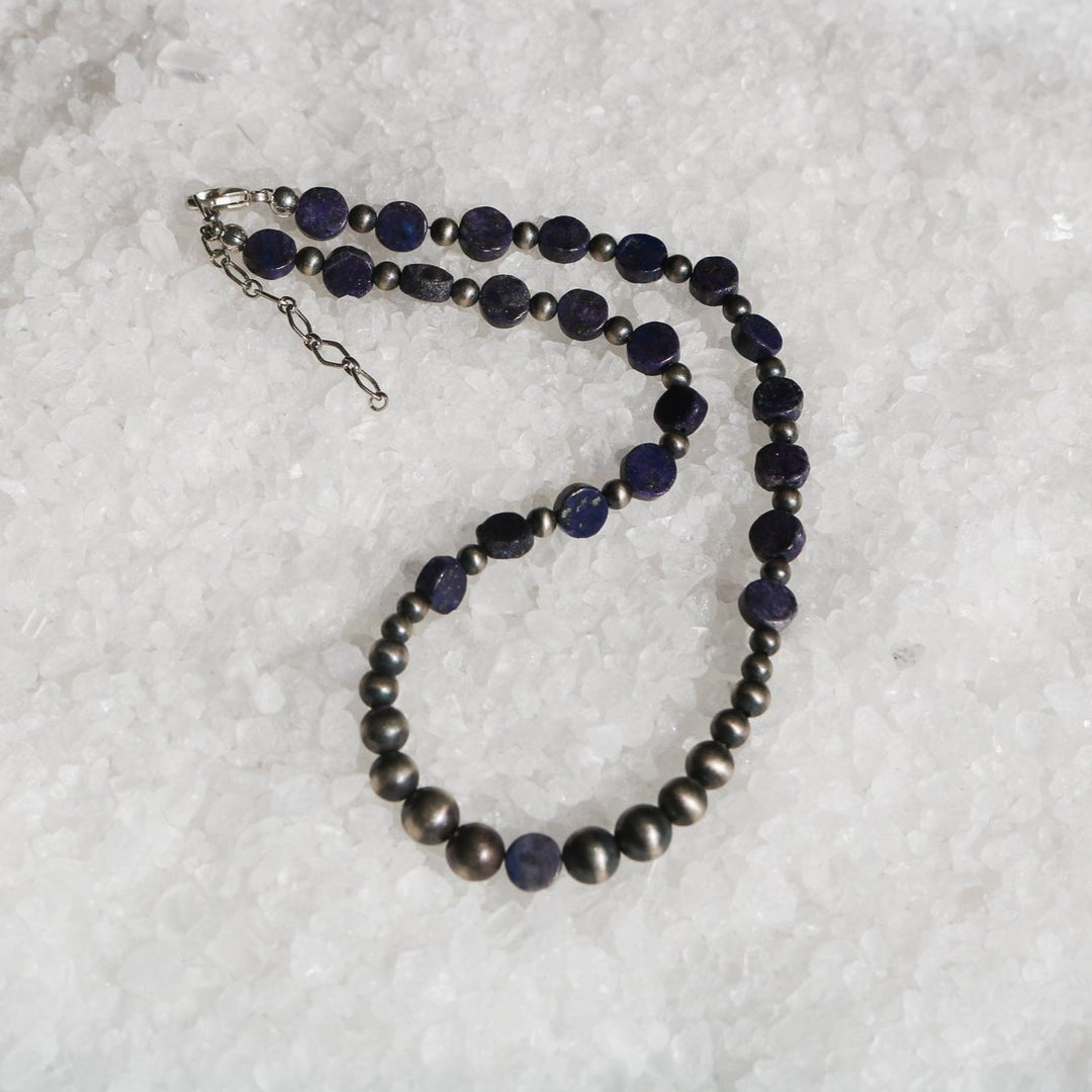 Lapis Lazuli + Navajo Pearl Choker // One of a Kind