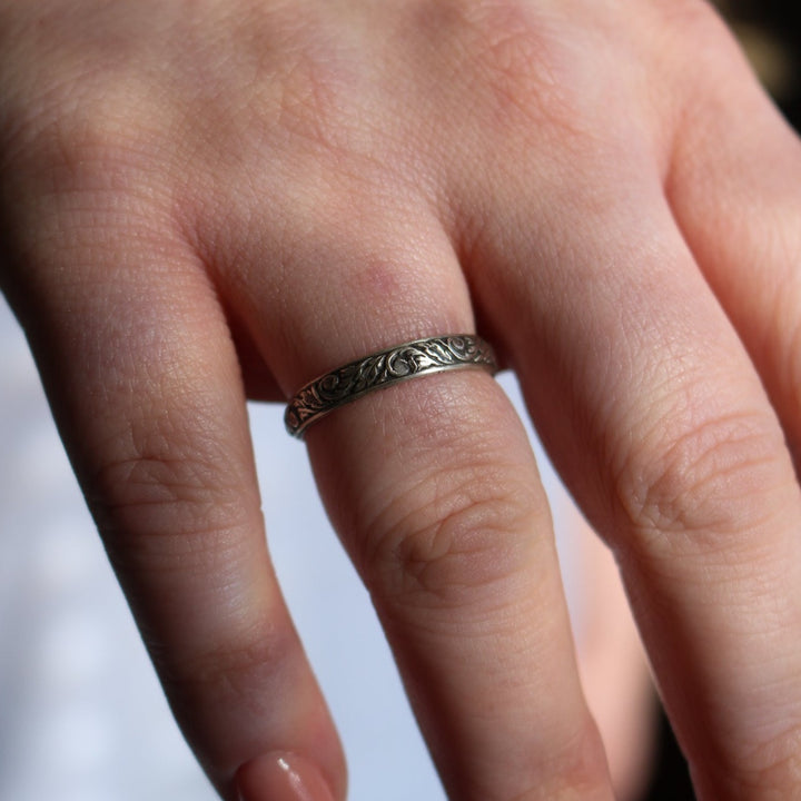 Oakes Tooled Stacking Ring // Made to Order