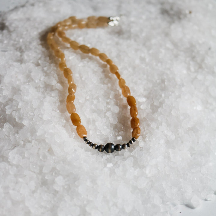 Citrine + Navajo Pearl Necklace // One of a Kind