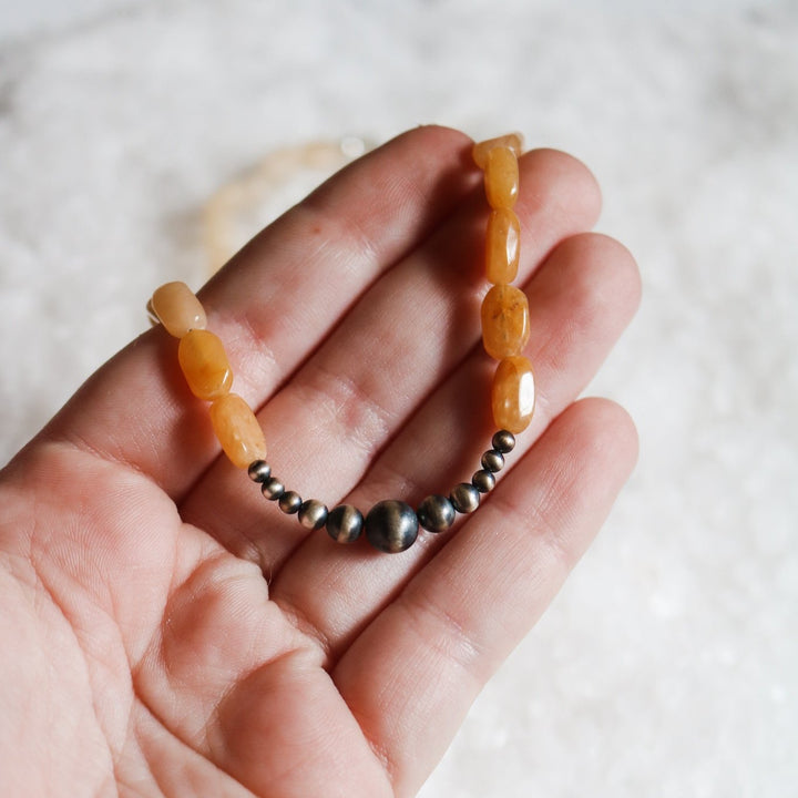 Citrine + Navajo Pearl Necklace // One of a Kind