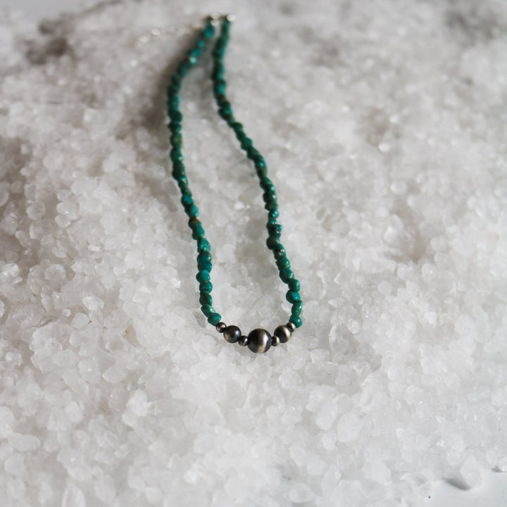 Turquoise + Navajo Pearl Necklace // One of a Kind