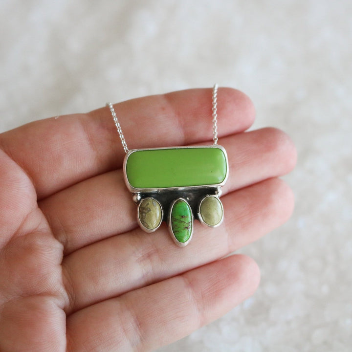 Gaspeite & Green Turquoise Necklace // One of a Kind