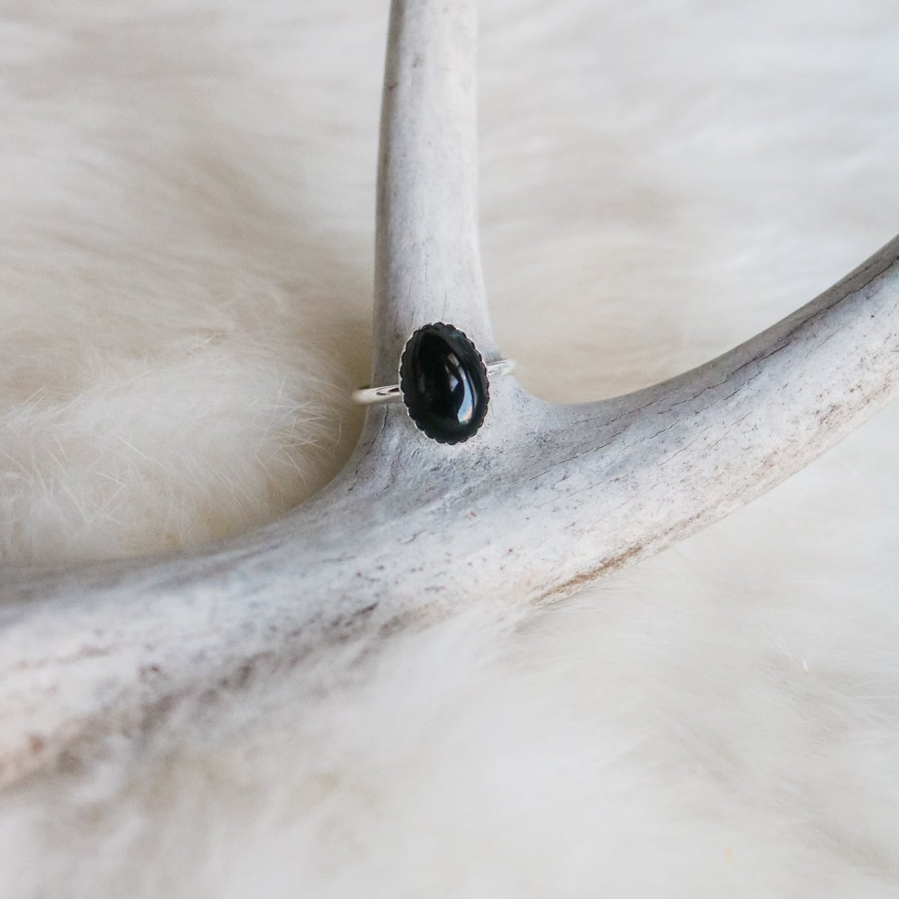 Laredo Stacking Ring in Onyx // Made to Order