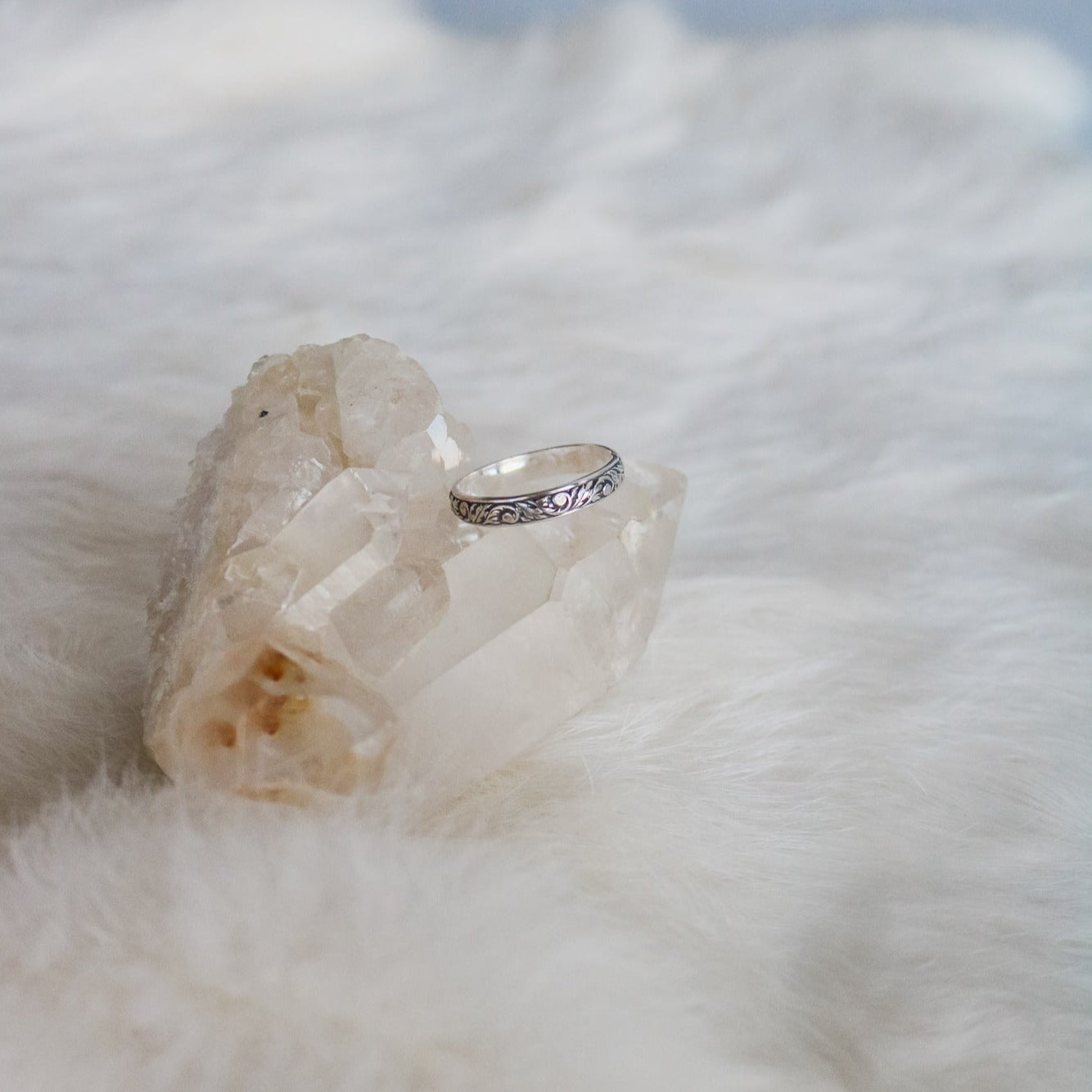 Oakes Tooled Stacking Ring // Made to Order