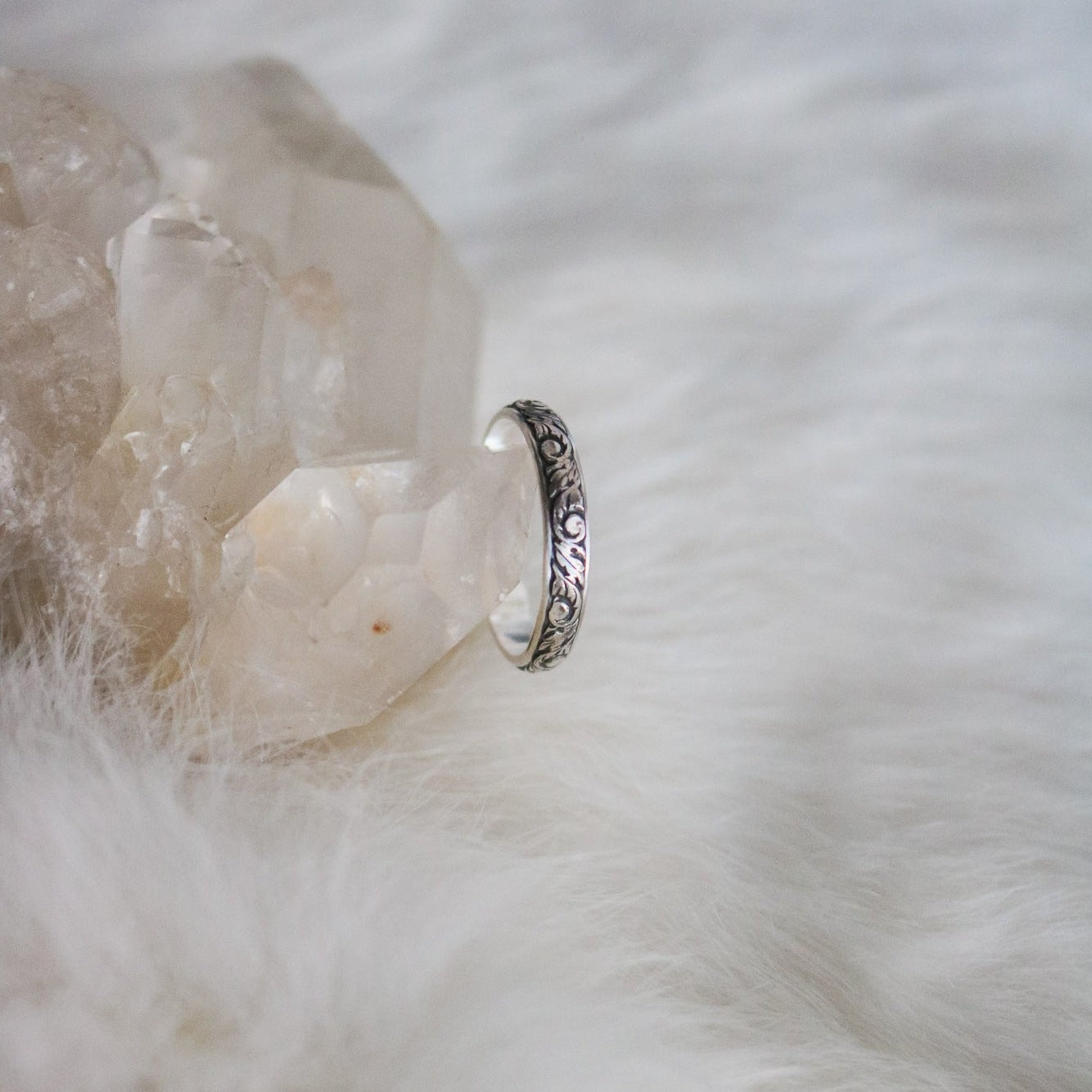 Oakes Tooled Stacking Ring // Made to Order