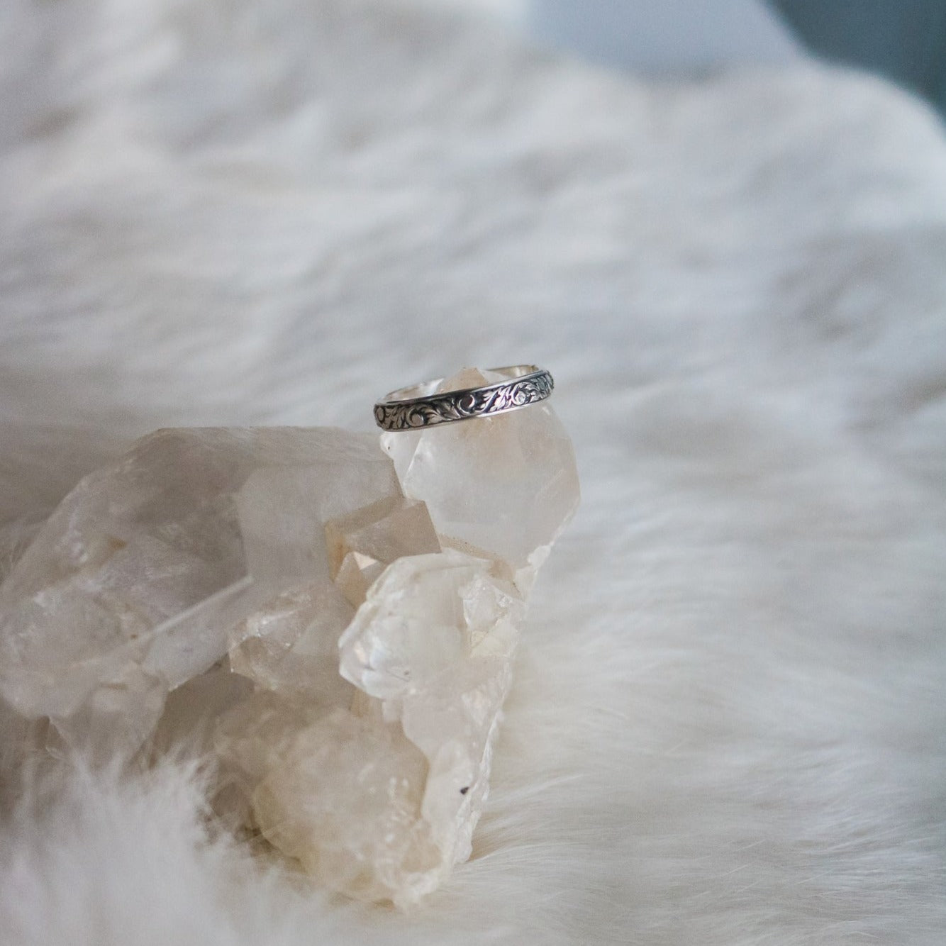 Oakes Tooled Stacking Ring // Made to Order