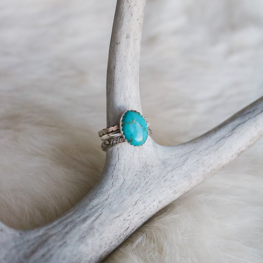 Laredo Stacking Ring Set in Turquoise // Made to Order