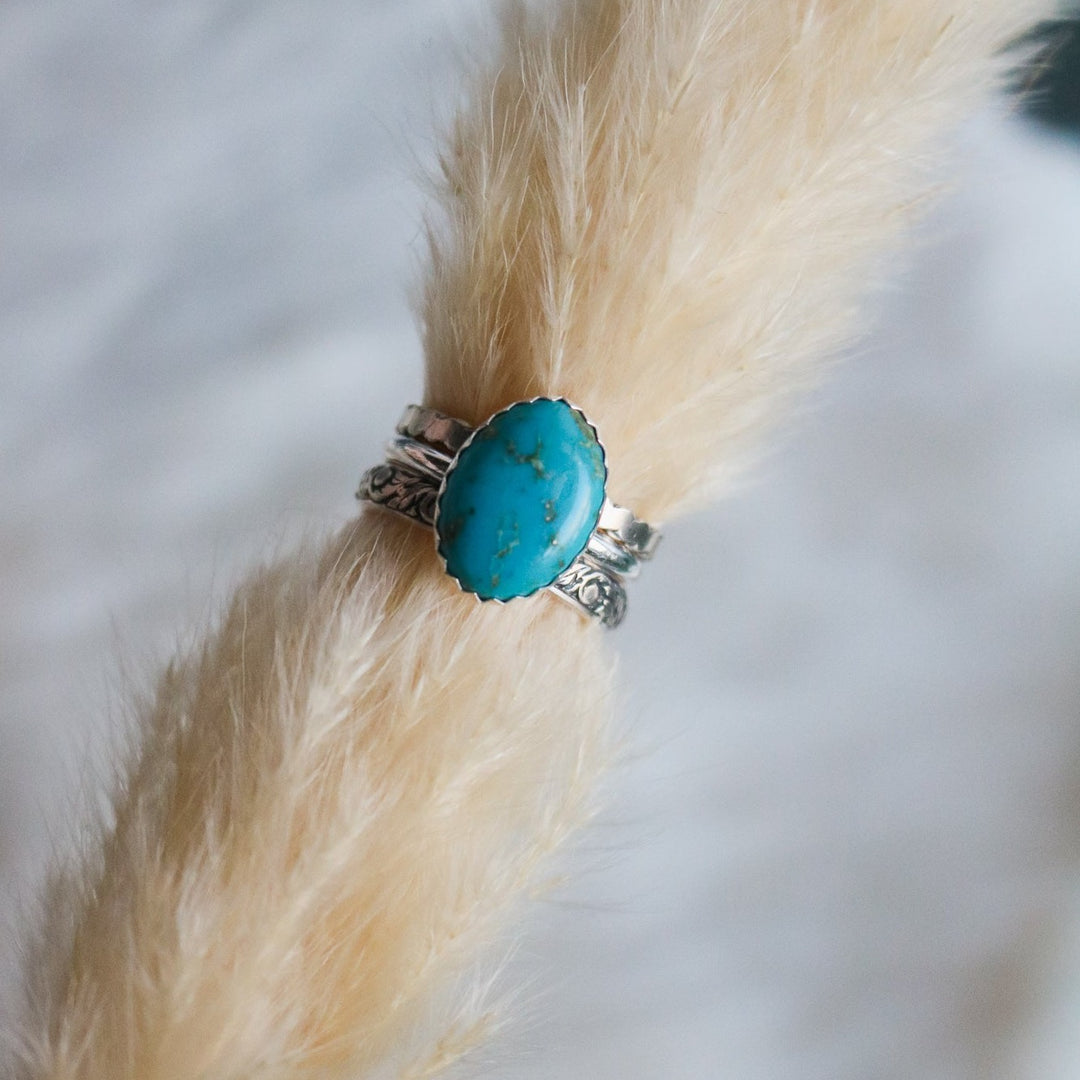 Laredo Stacking Ring Set in Turquoise // Made to Order