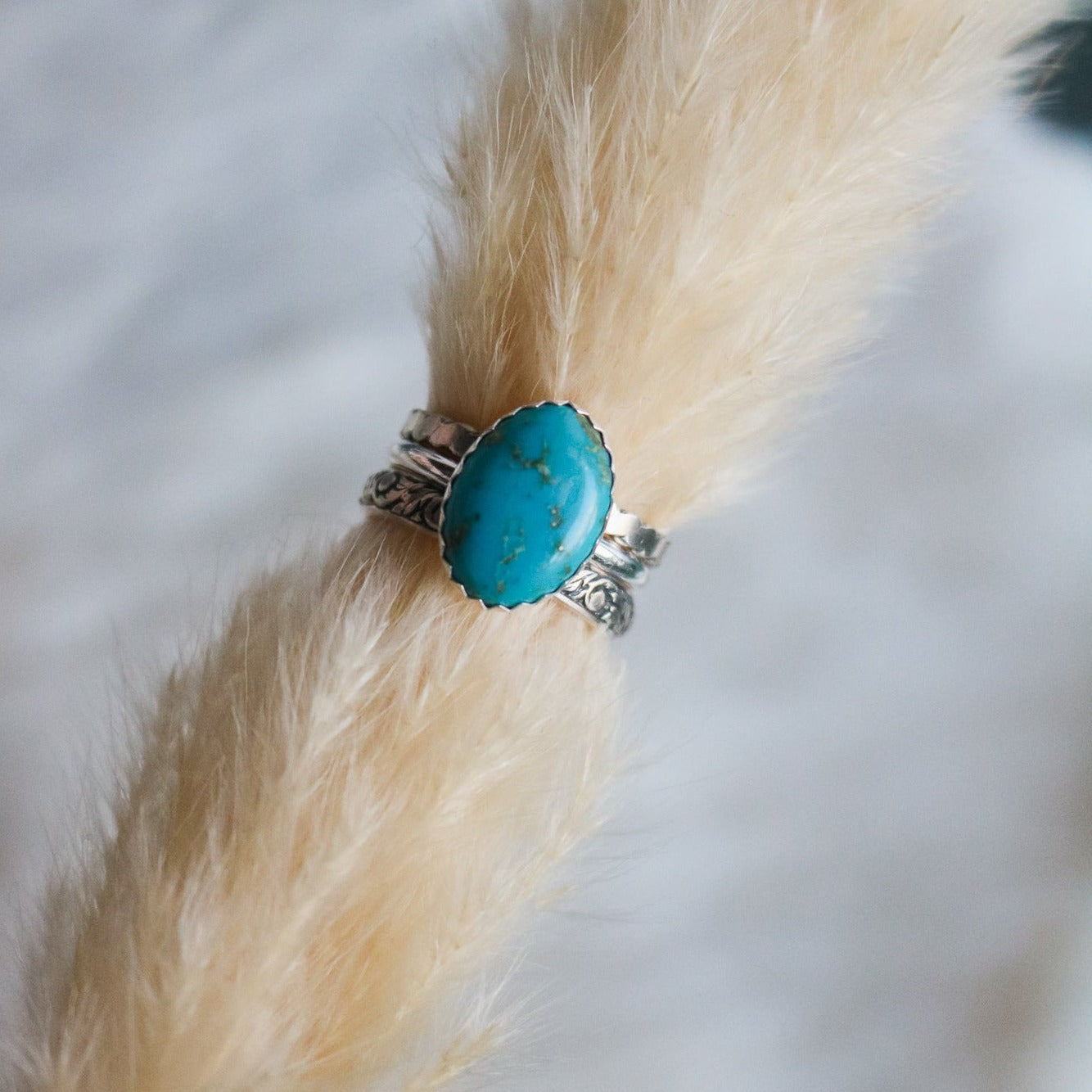 Laredo Stacking Ring Set in Turquoise // Made to Order