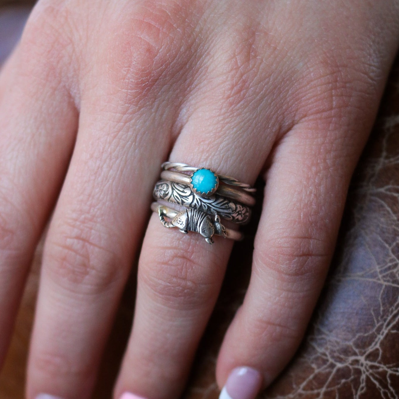 Armadillo Stacking Ring Set // Made to Order