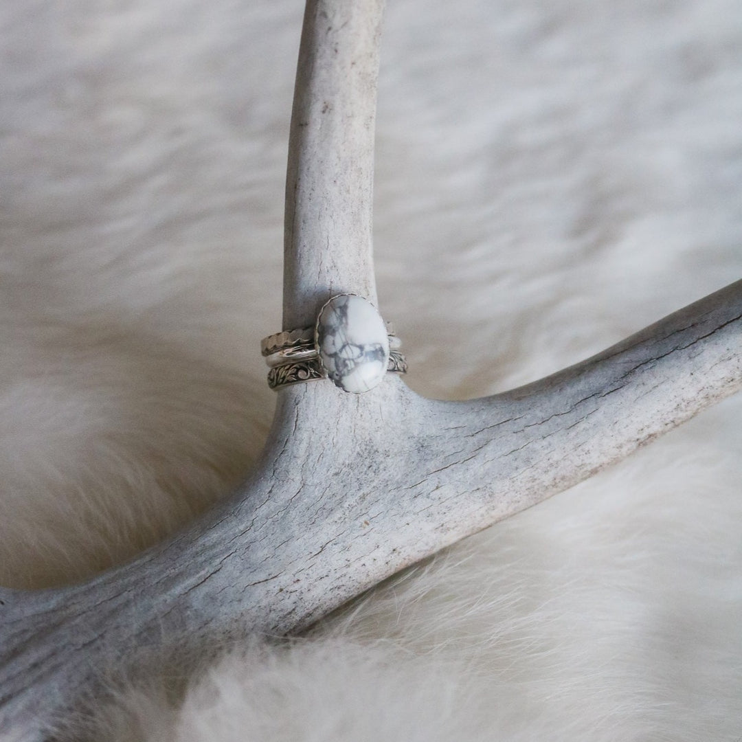 Laredo Stacking Ring Set in 'White Buffalo' // Made to Order