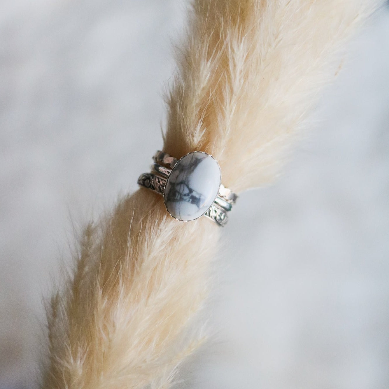 Laredo Stacking Ring Set in 'White Buffalo' // Made to Order