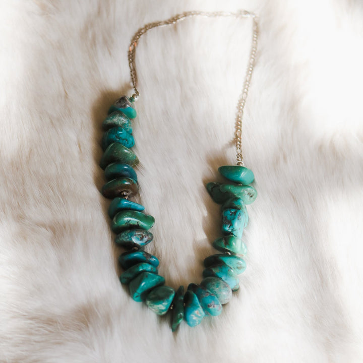 'Lillian' Turquoise Beaded Statement Necklace // One of a Kind