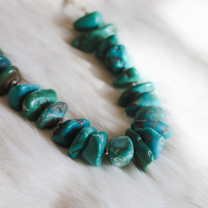 'Lillian' Turquoise Beaded Statement Necklace // One of a Kind
