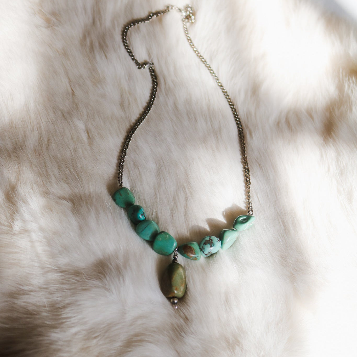 'Analeia' Turquoise Beaded Statement Necklace // One of a Kind