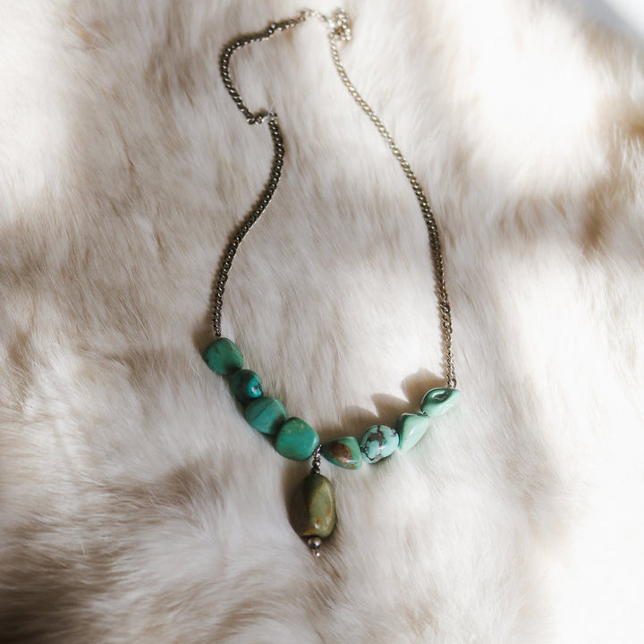 'Analeia' Turquoise Beaded Statement Necklace // One of a Kind