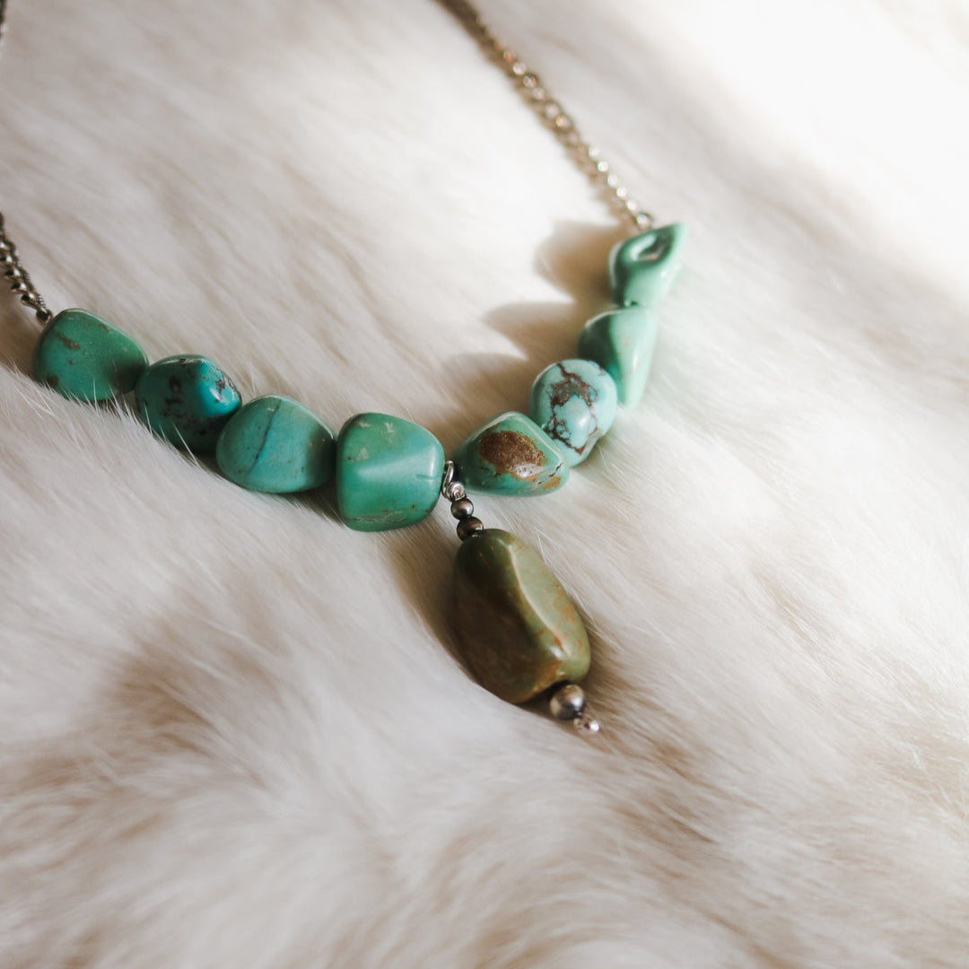 'Analeia' Turquoise Beaded Statement Necklace // One of a Kind