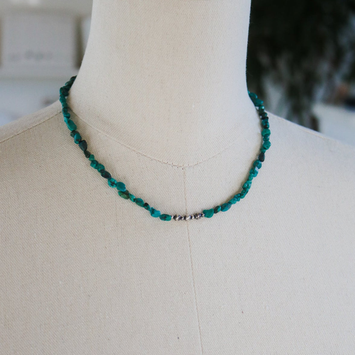 'Parker' Turquoise Beaded Statement Necklace // One of a Kind