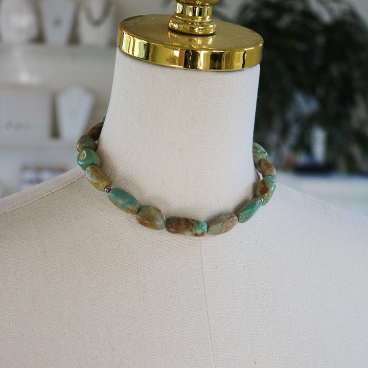 'Madelyn' Turquoise Beaded Statement Necklace // One of a Kind