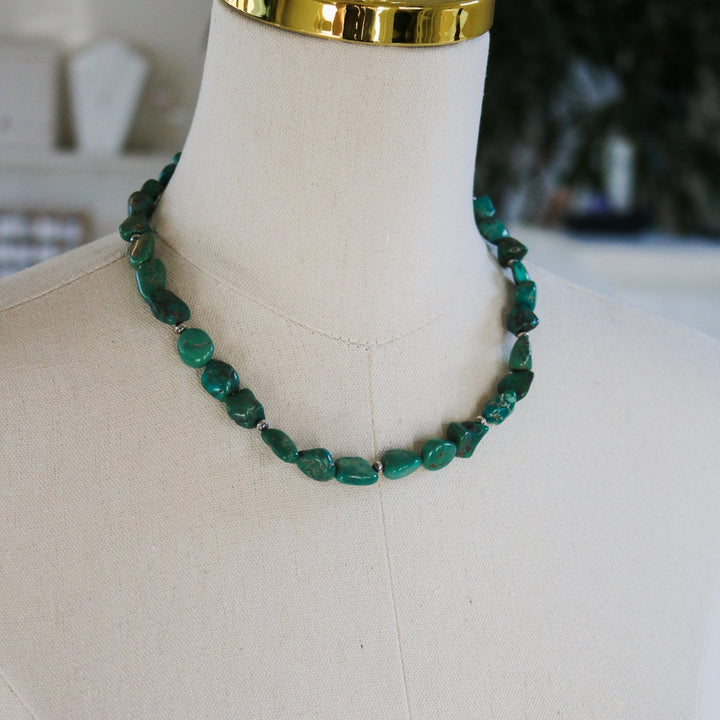 'Blake' Turquoise Beaded Statement Necklace // One of a Kind