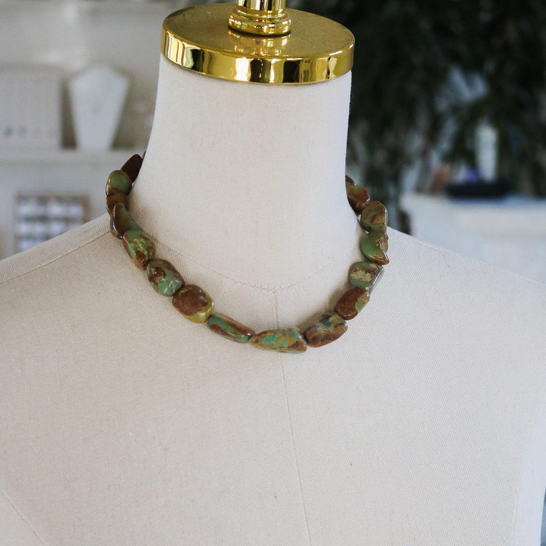 'Quinn' Turquoise Beaded Statement Necklace // One of a Kind