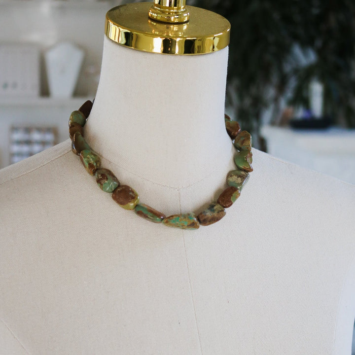 'Quinn' Turquoise Beaded Statement Necklace // One of a Kind