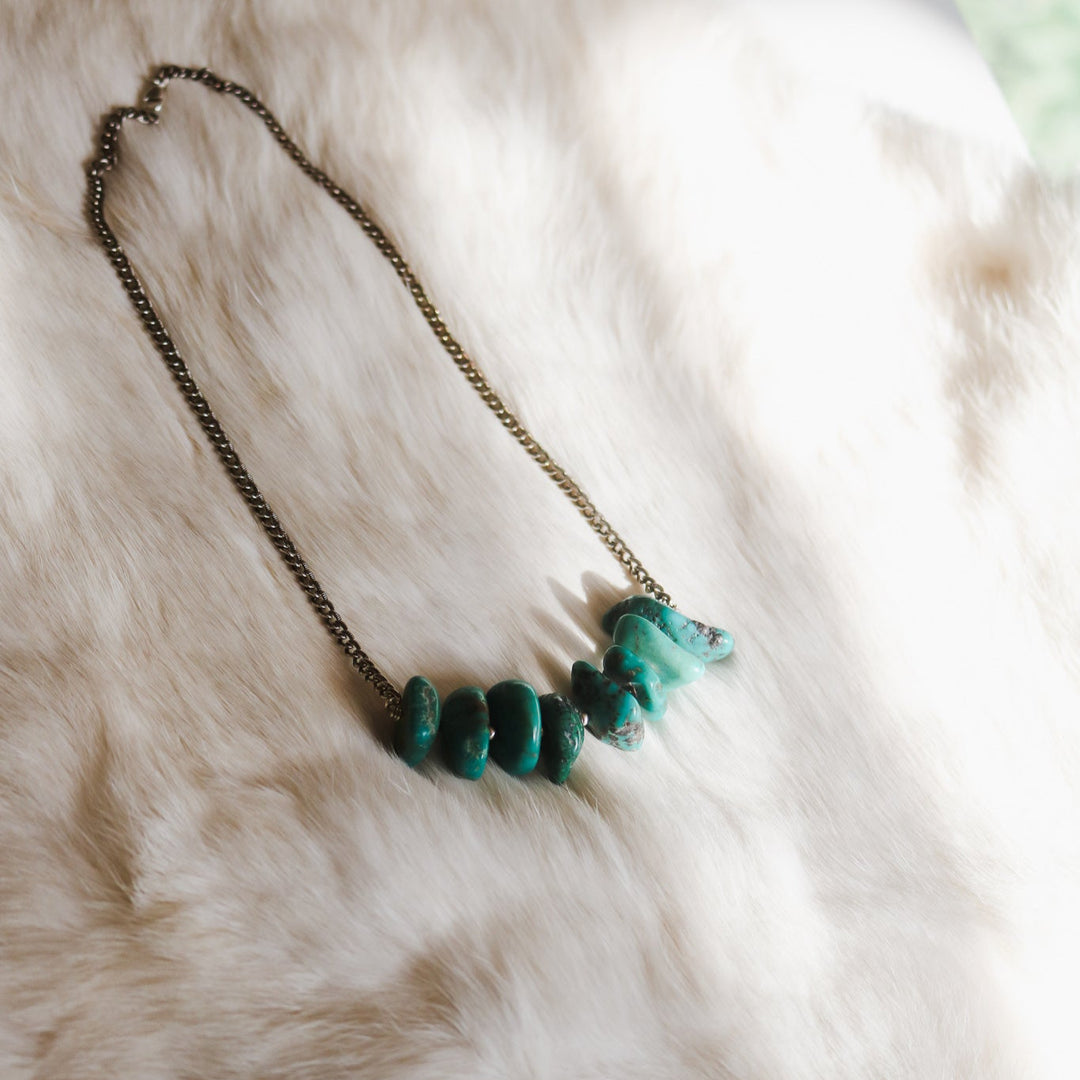 'Elodie' Turquoise Beaded Statement Necklace // One of a Kind