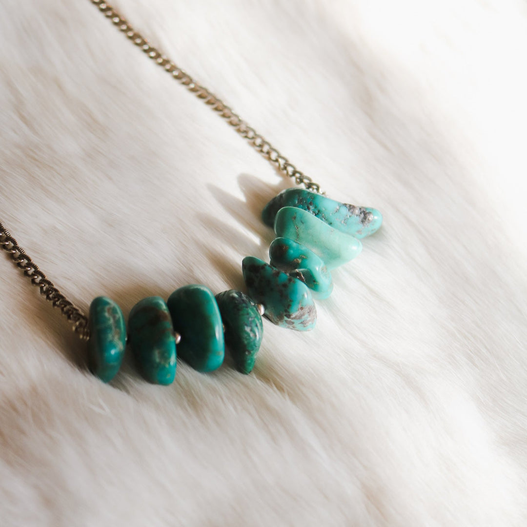 'Elodie' Turquoise Beaded Statement Necklace // One of a Kind