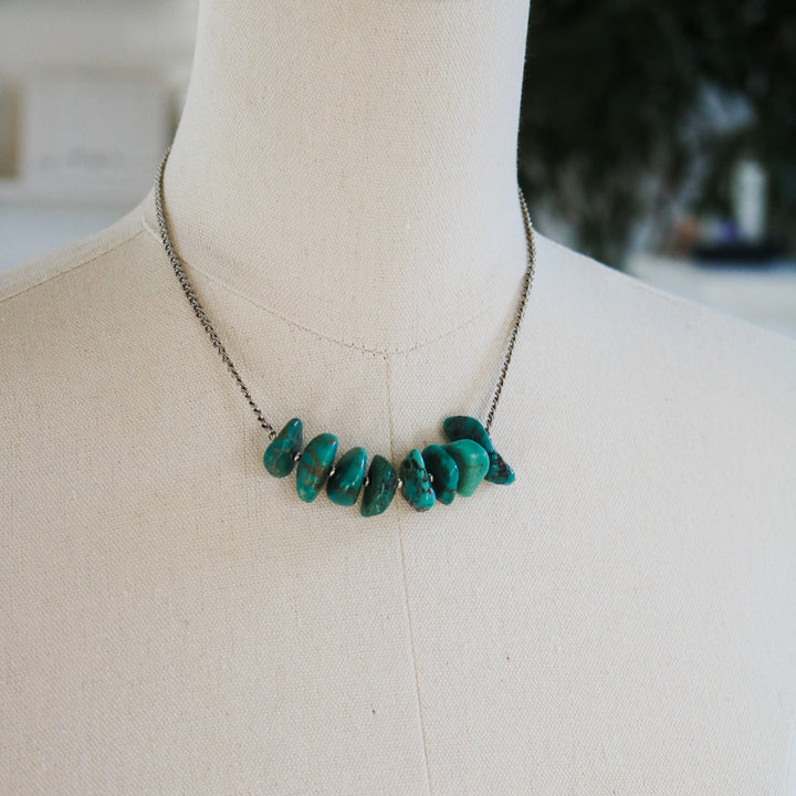 'Elodie' Turquoise Beaded Statement Necklace // One of a Kind