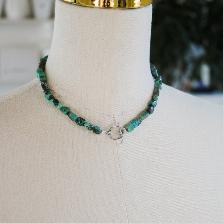 'Mabel' Turquoise Beaded Toggle Necklace // One of a Kind