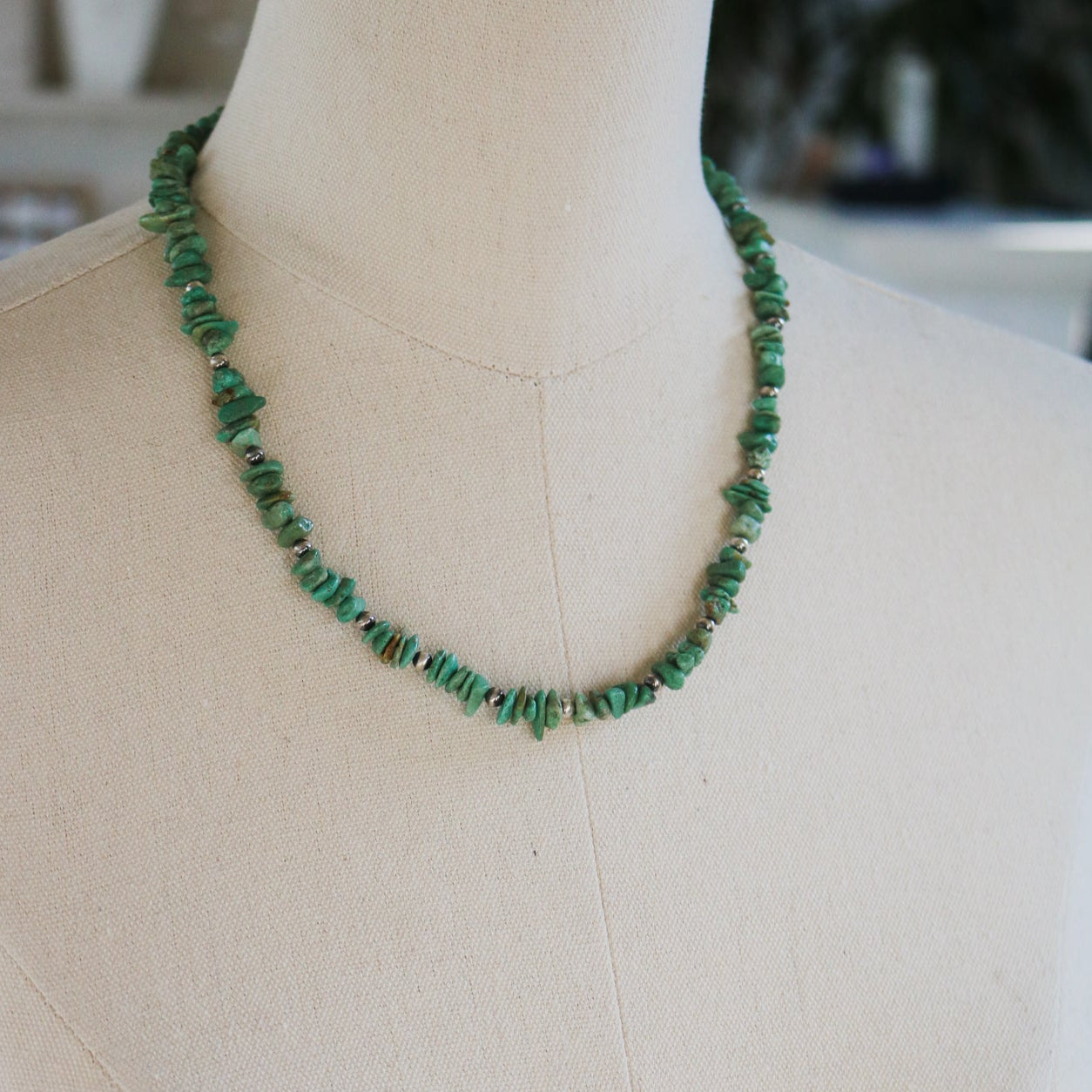 'Reese' Turquoise Beaded Statement Necklace // One of a Kind