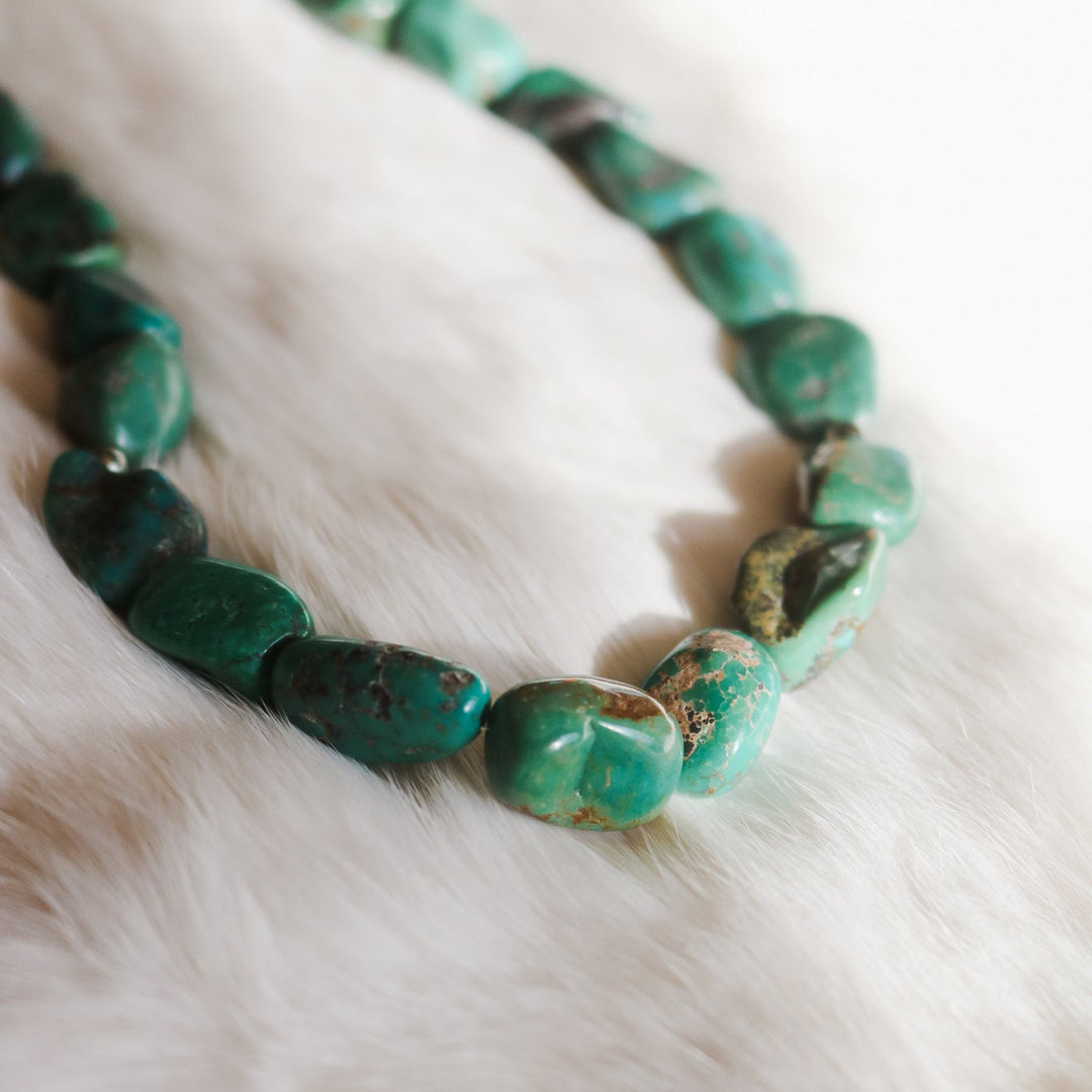 'Noelle' Turquoise Beaded Statement Necklace // One of a Kind
