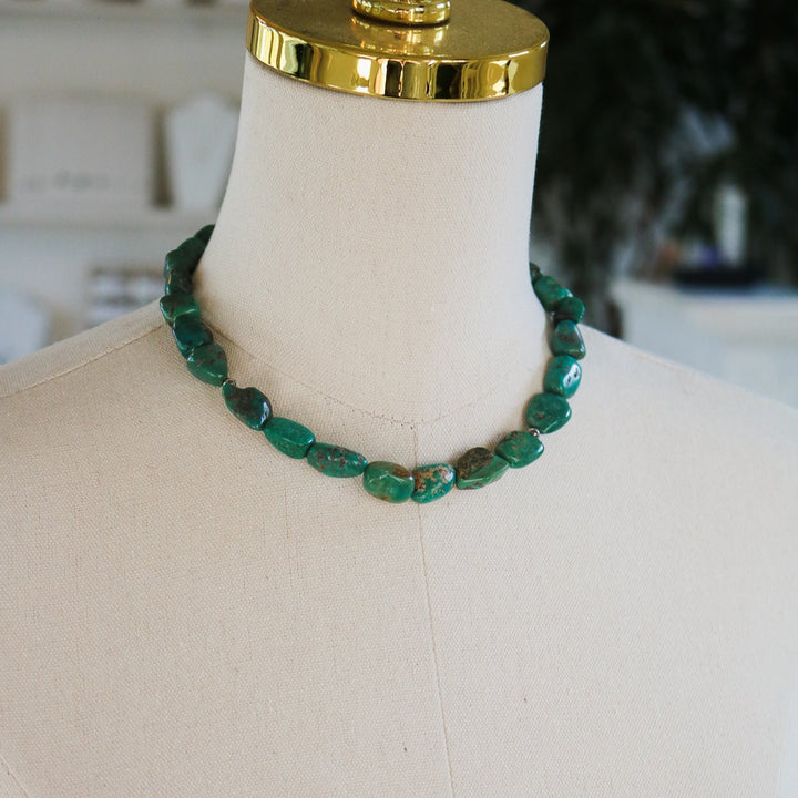 'Noelle' Turquoise Beaded Statement Necklace // One of a Kind