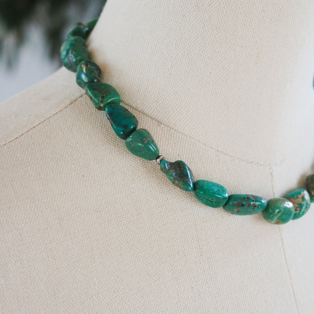 'Noelle' Turquoise Beaded Statement Necklace // One of a Kind