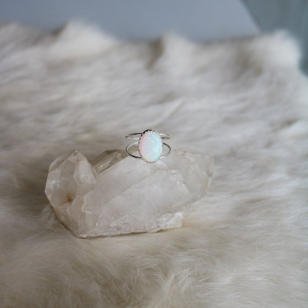 Aspen Ring in White Opal // Made to Order