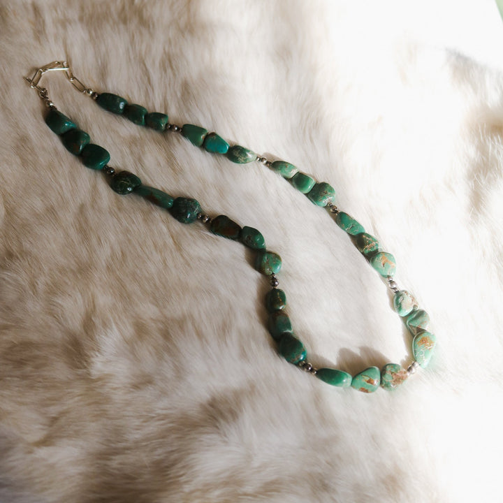 'Eva' Turquoise Beaded Statement Necklace // One of a Kind