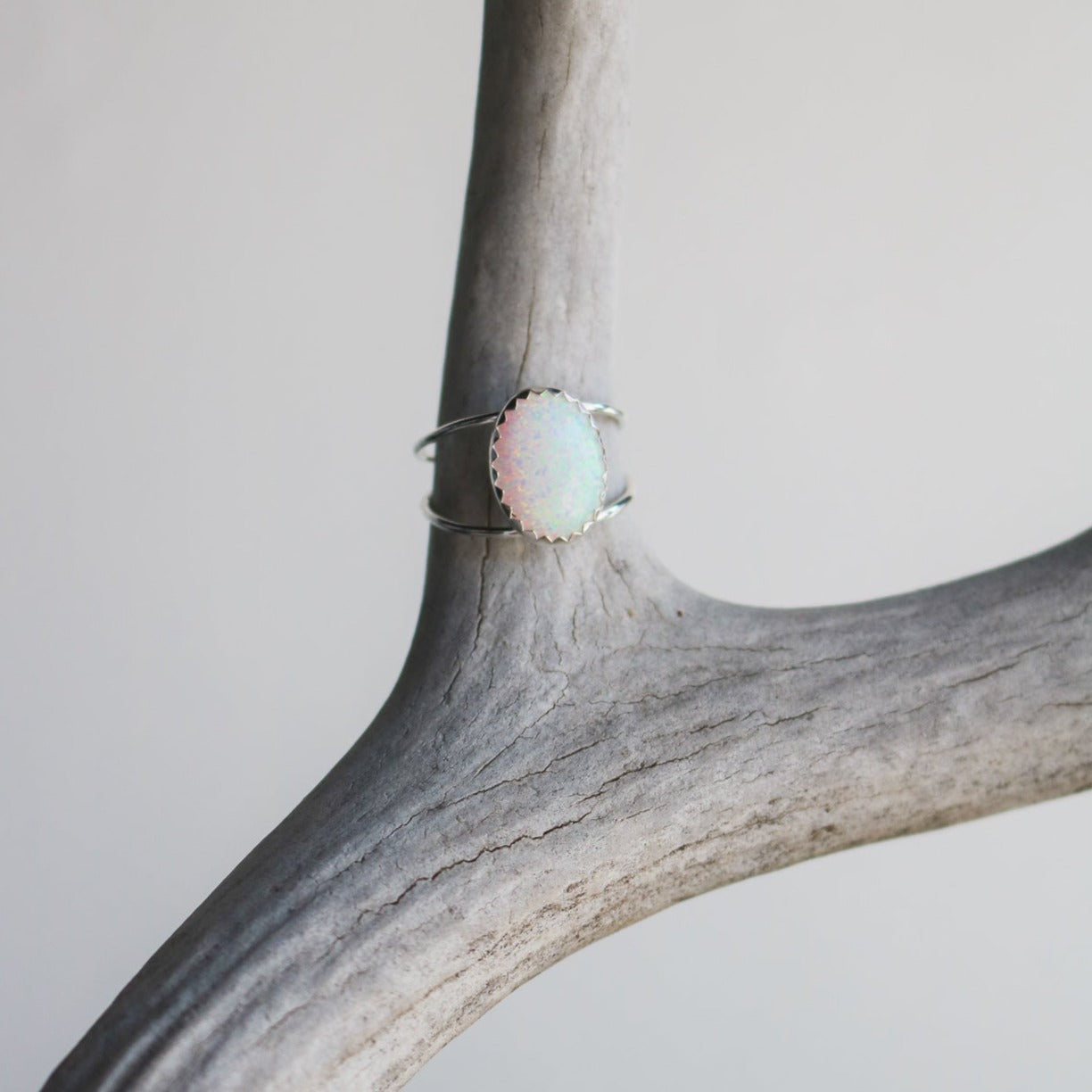 Aspen Ring in White Opal // Made to Order