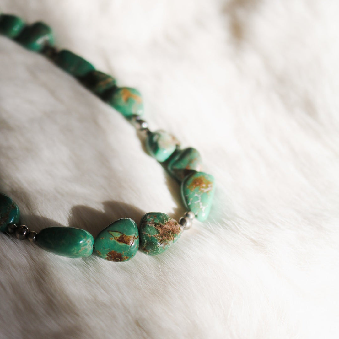 'Eva' Turquoise Beaded Statement Necklace // One of a Kind