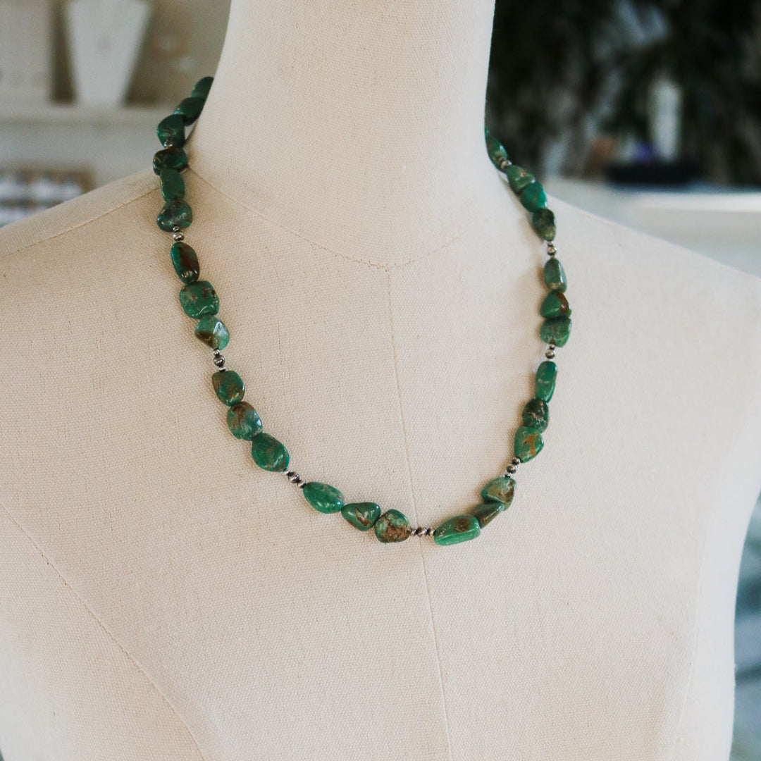 'Eva' Turquoise Beaded Statement Necklace // One of a Kind
