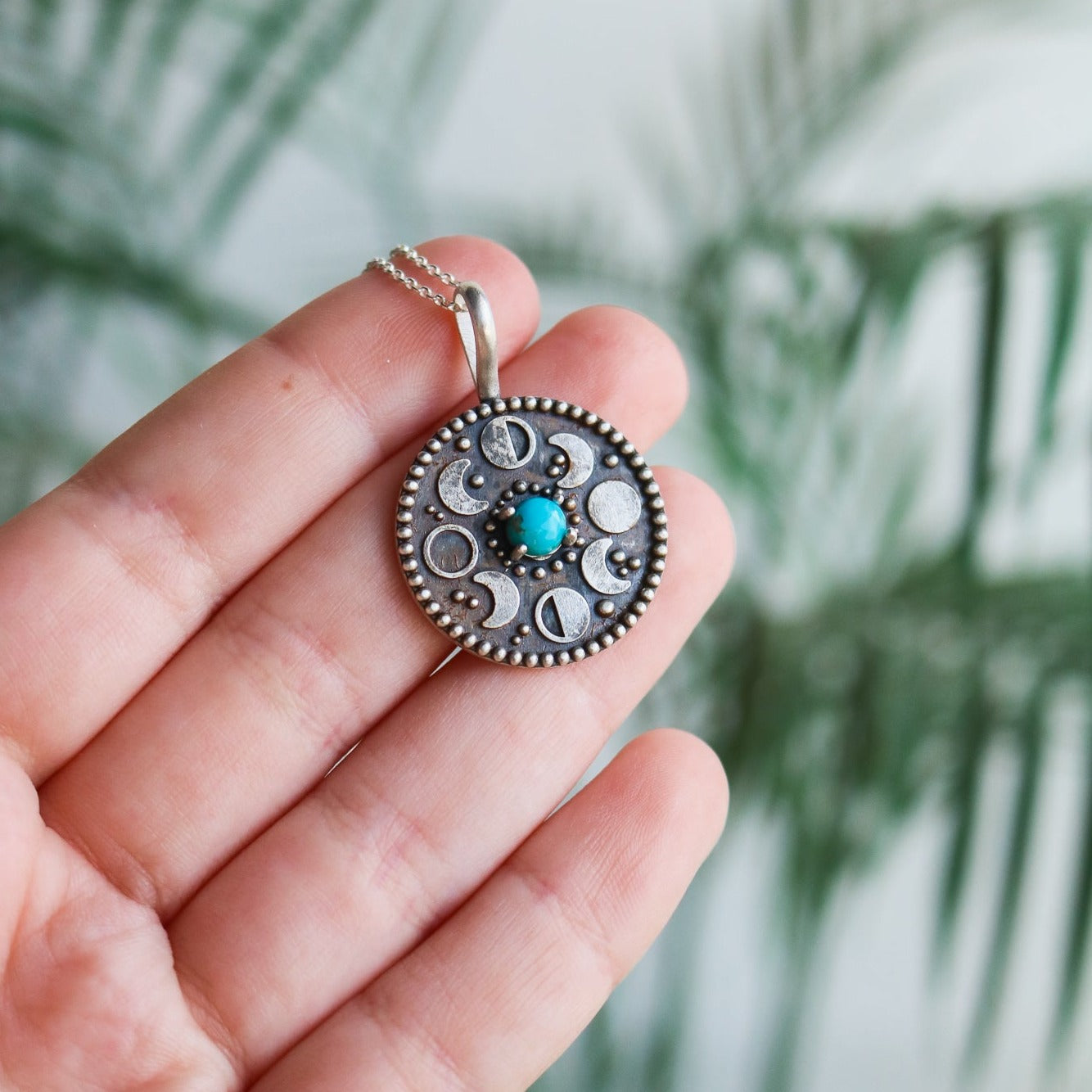 Moon Phases Medallion Charm/Necklace