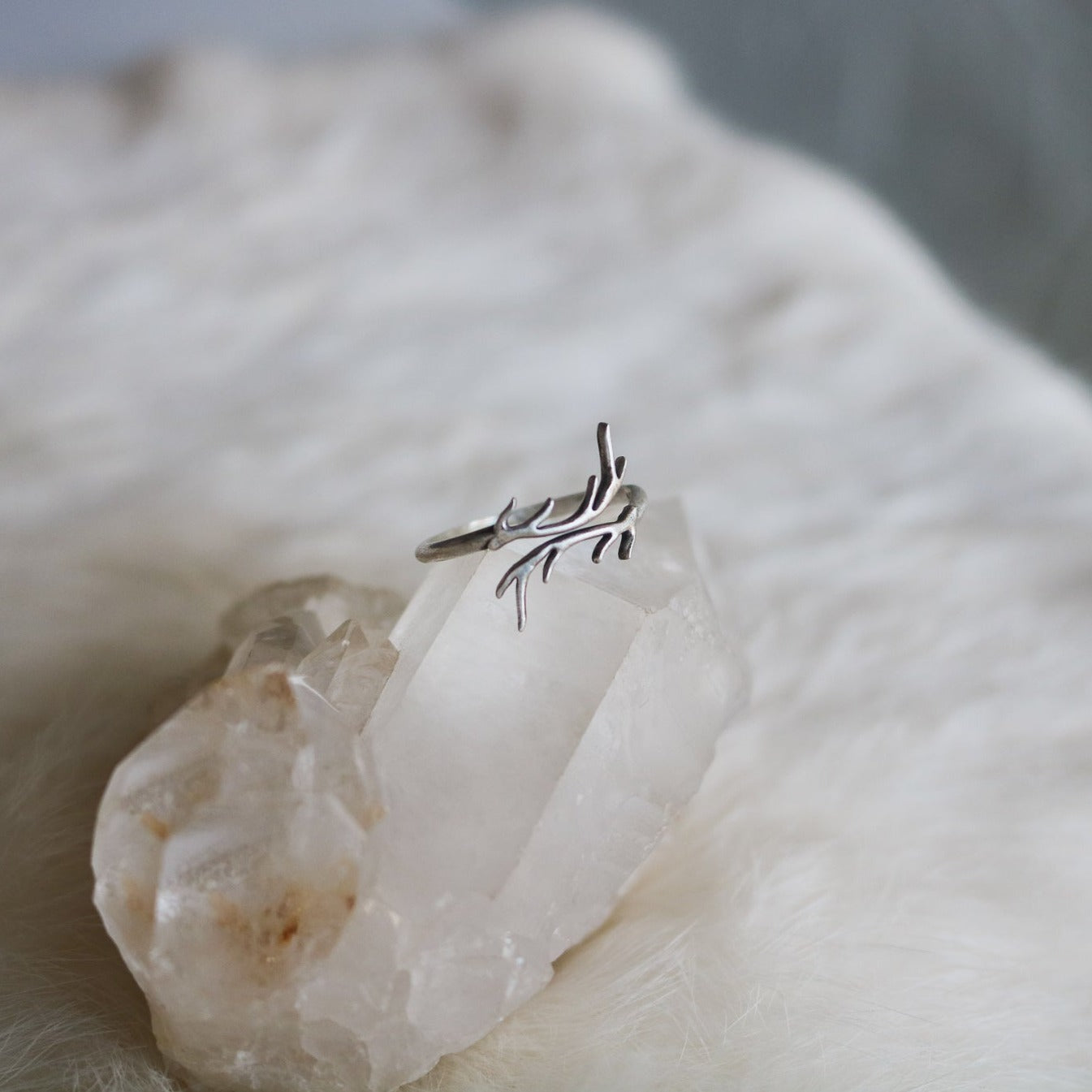 Huntress Adjustable Antler Ring