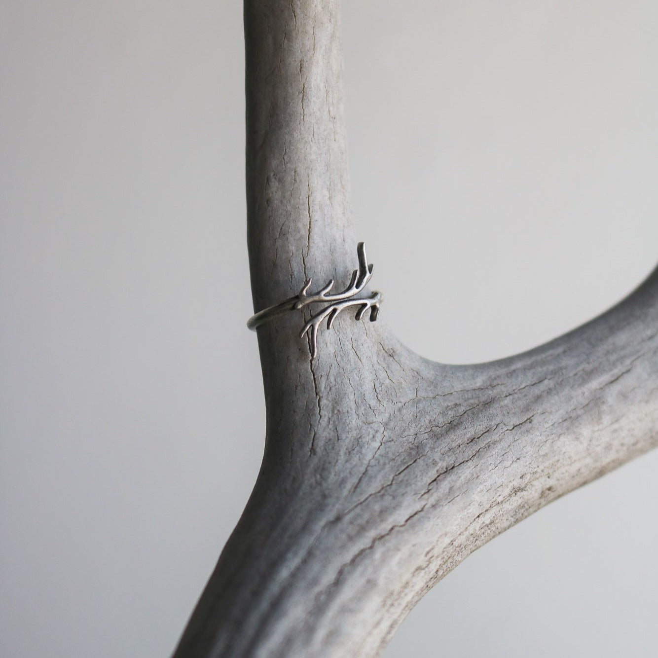 Huntress Adjustable Antler Ring