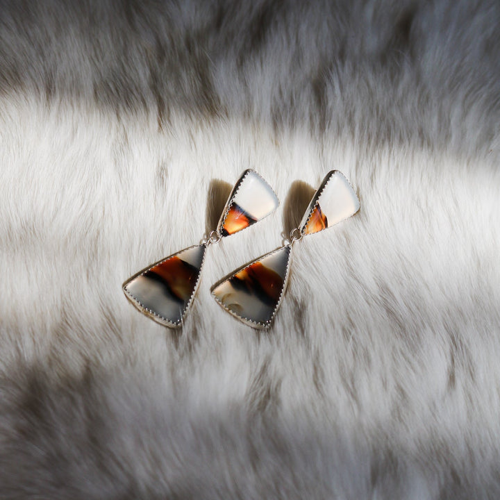 Montana Agate Drop Earrings // One of a Kind