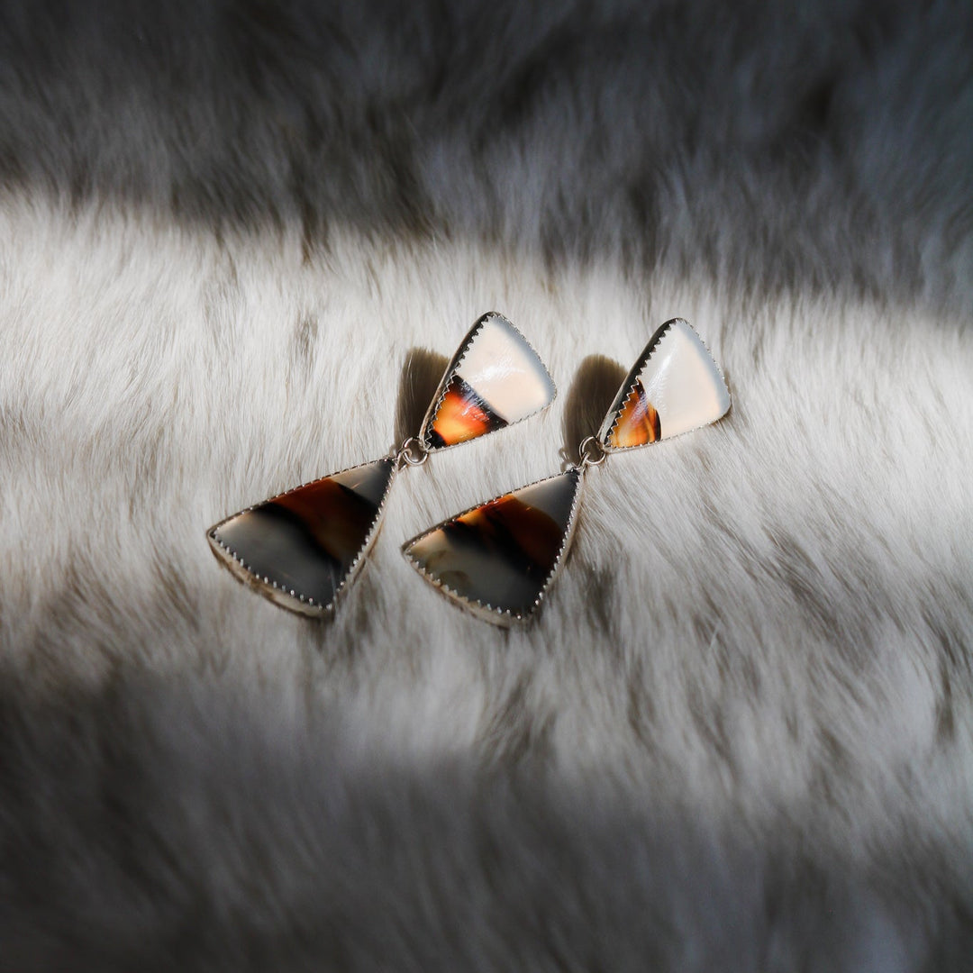 Montana Agate Drop Earrings // One of a Kind