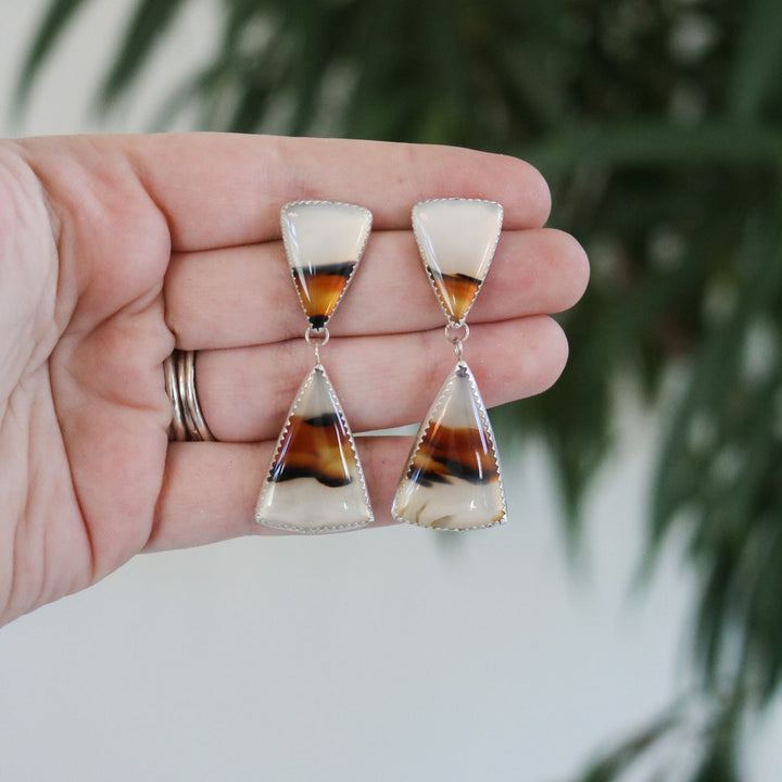 Montana Agate Drop Earrings // One of a Kind