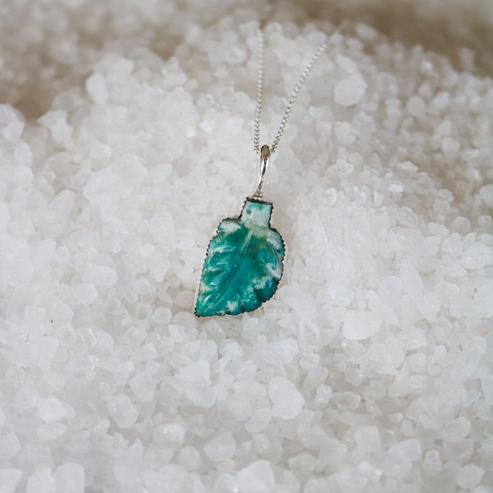 Turquoise Leaf Necklace // One of a Kind