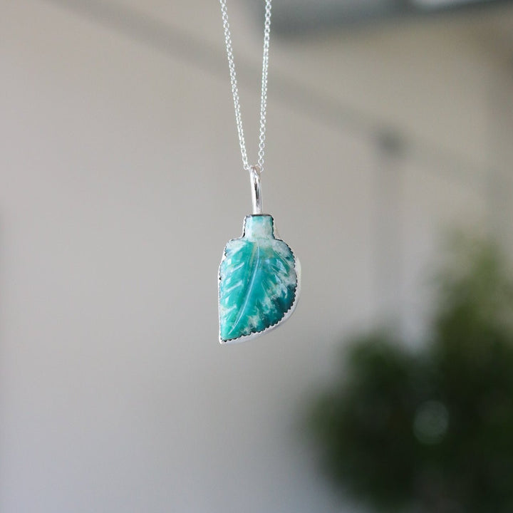 Turquoise Leaf Necklace // One of a Kind